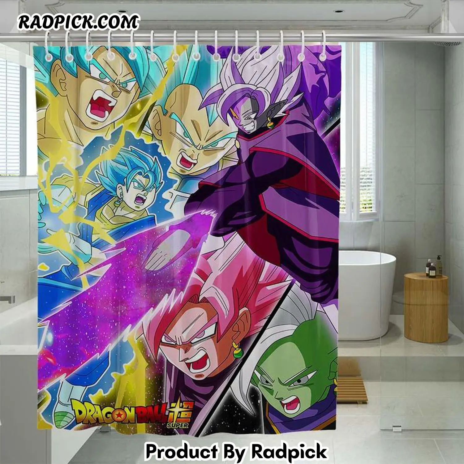 Trend dragon ball super anime shower curtain set bathroom set for bathroom decor best gift for friends rp38751